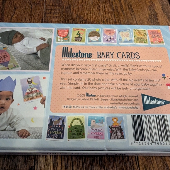 Milestone Baby Cards Comprehensive Set Includes cards covering major milestones - Picture 11 of 11